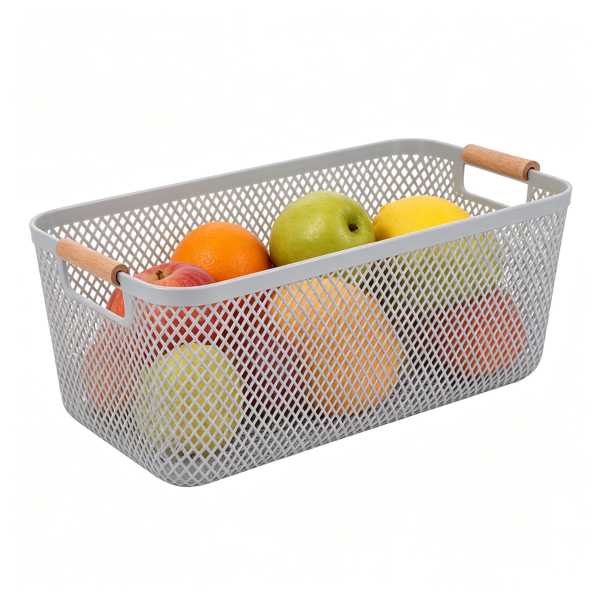 Food Snacks Hamper - Kitchen Mesh Storage Basket Food Organizer