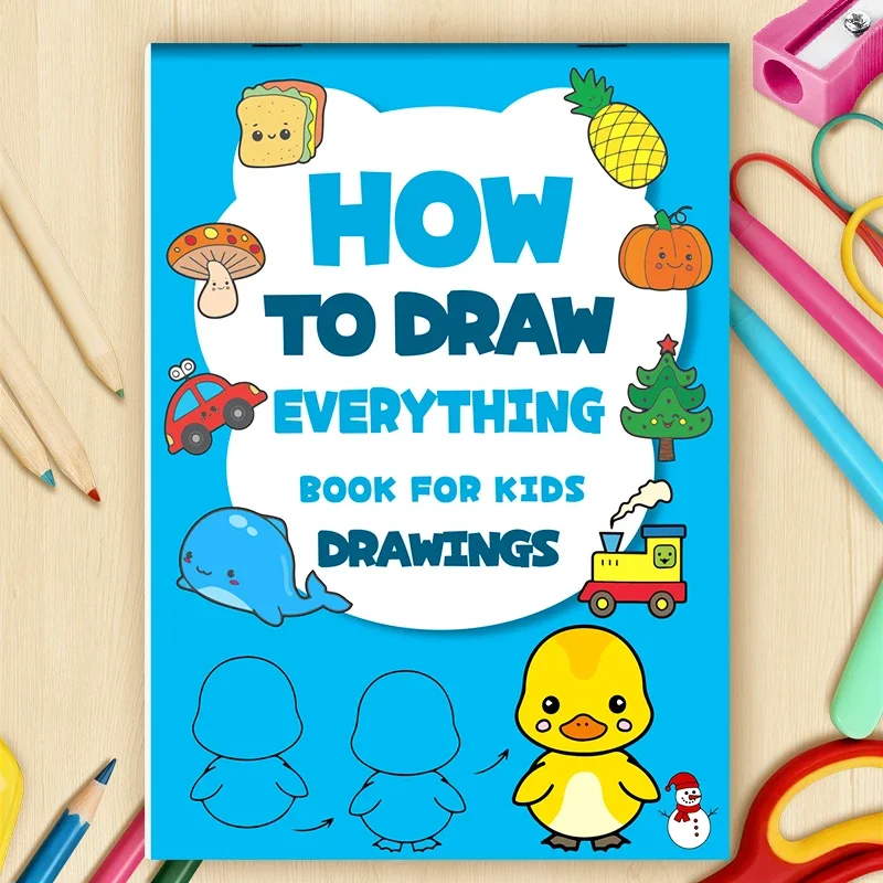 Food Snacks Coloring Book - 32 Pages Easy Step Drawing Coloring