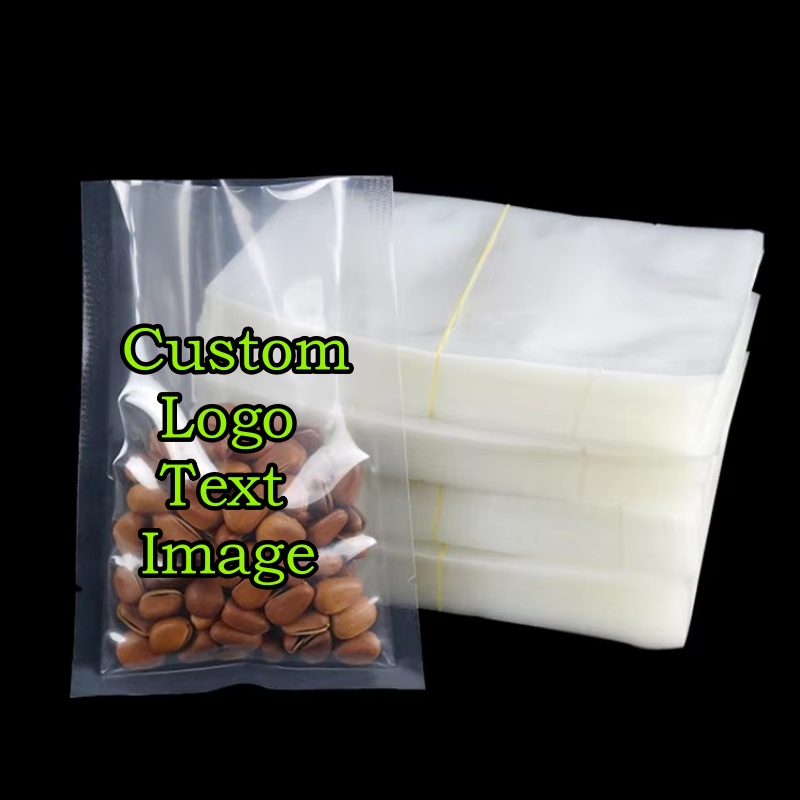 Logo Food Snack - 100PCS Open Top Clear Vacuum Plastic