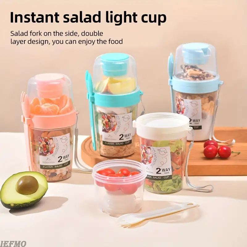 On-the-Go Salad Bowl Set with  - Food Snacks For Weight Loss review and price