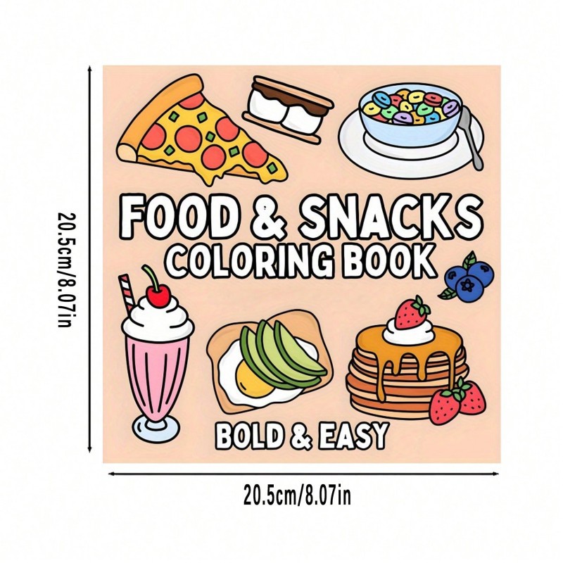 New Food & Snack Themed Colori - Food Snacks Coloring Book review and price