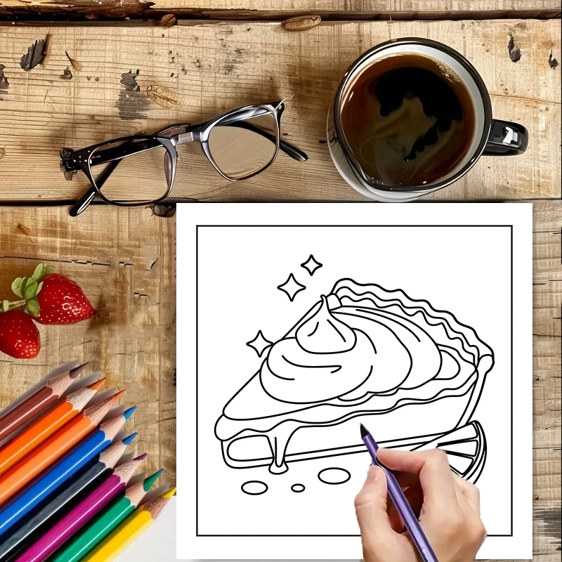 Easy Food and Snacks Coloring  - Food Snacks Coloring Book review and price