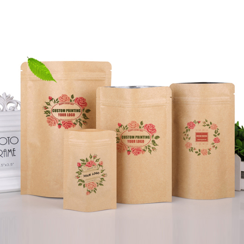 Custom LOGO Brown Kraft Paper  - Logo Food Snack review and price
