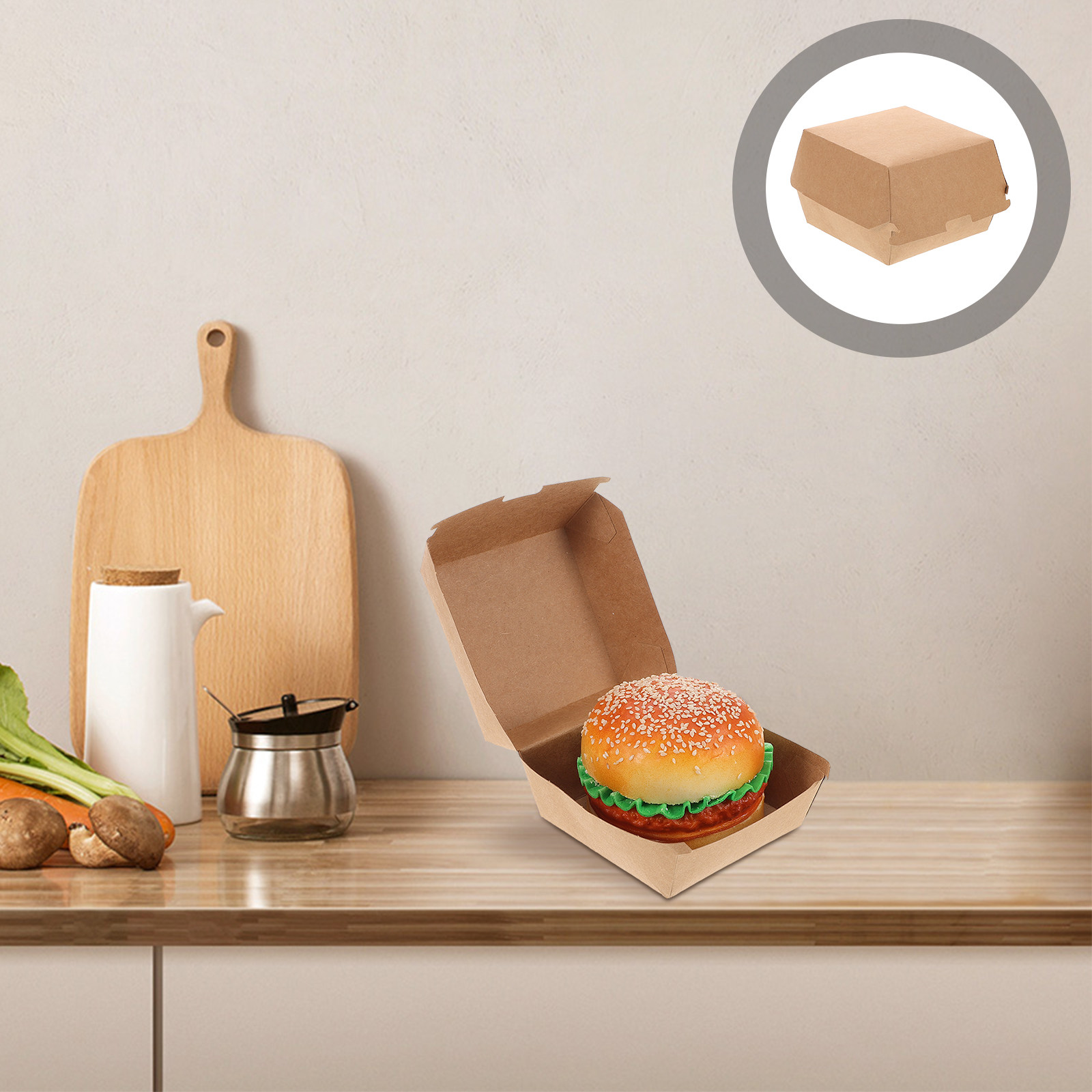 30Pcs Burger Boxes Kraft Paper - Food Snacks In Usa review and price
