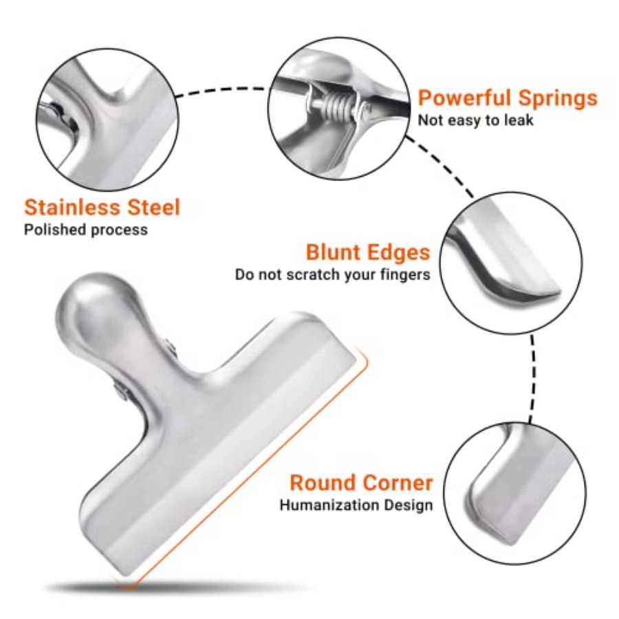 6 Pack Bag Clips, Stainless St - Food Packed Snacks review and price