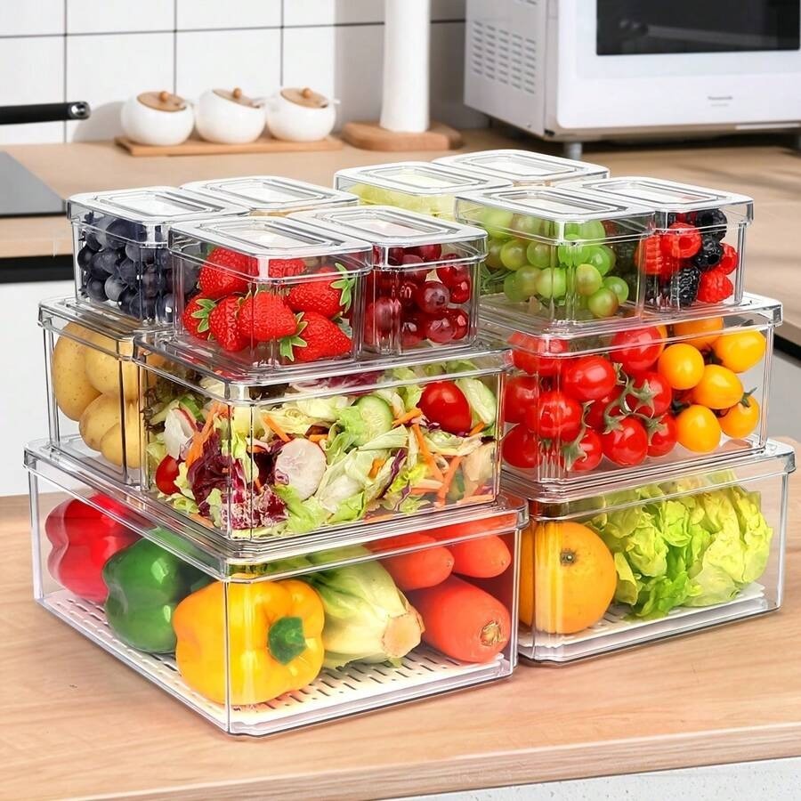 7/14 Pack Stackable Fridge Org - Food Packed Snacks review and price