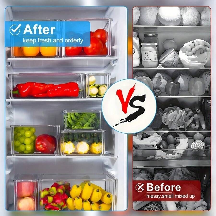7/14 Pack Stackable Fridge Org - Food Packed Snacks review and price
