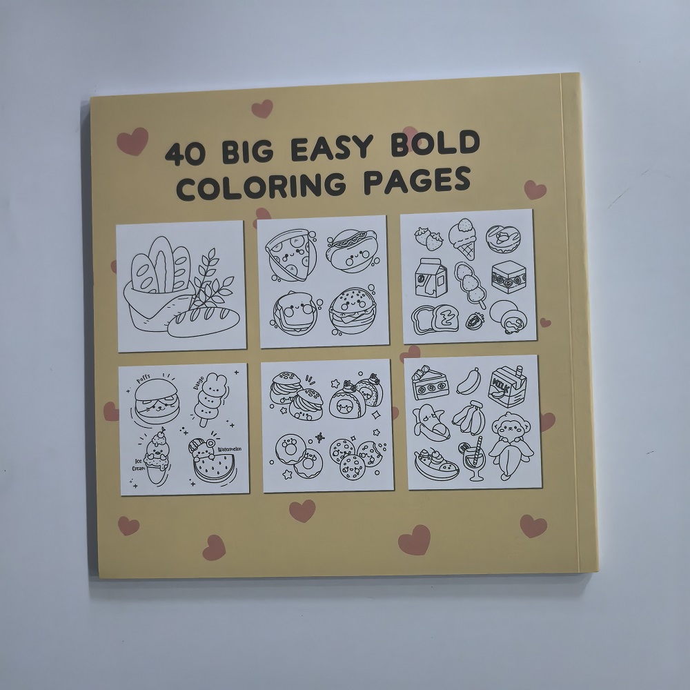 Food Drink & Sweets Easy-bold  - Food Snacks Coloring Book review and price