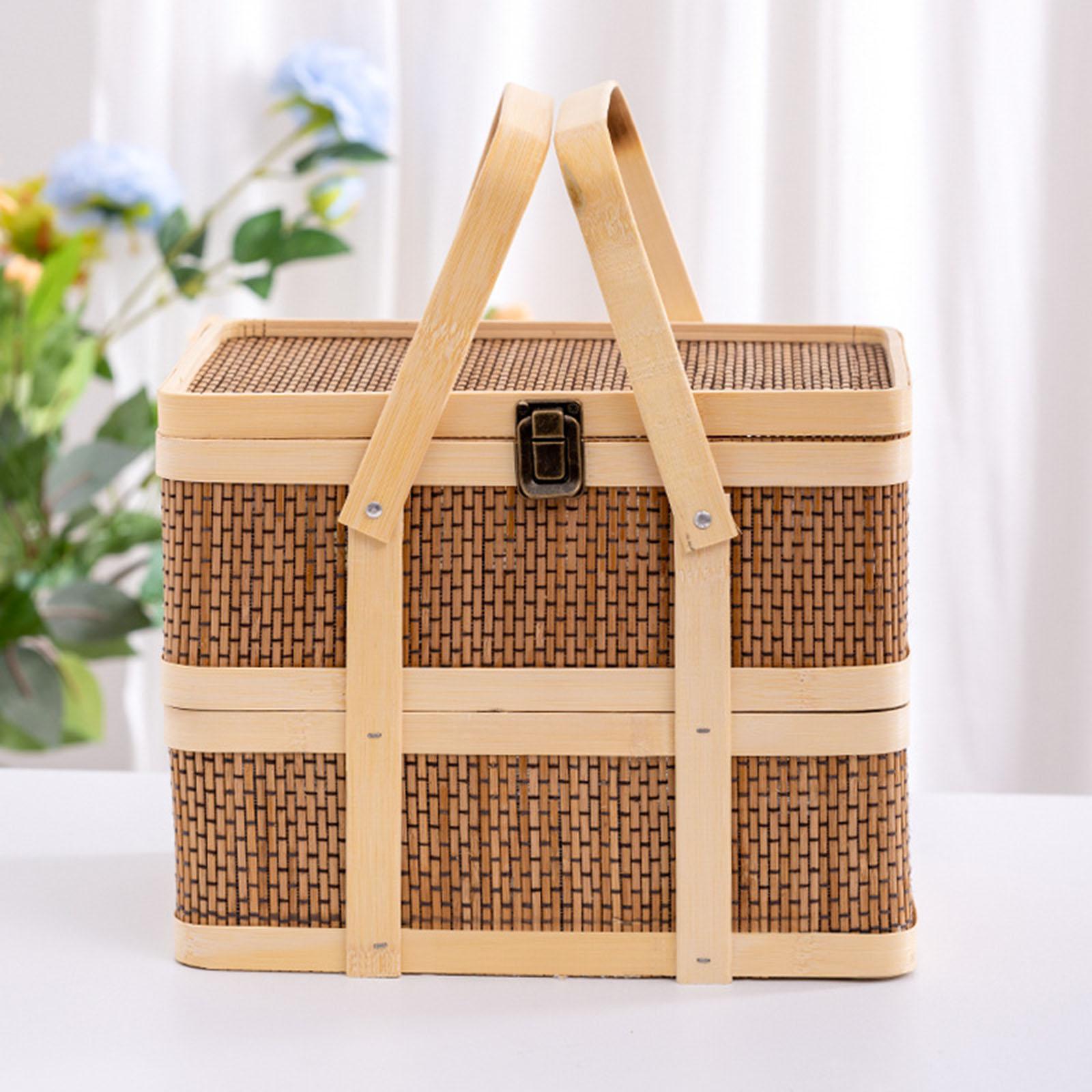 Woven Picnic Basket,Food Stora - Food Snacks Hamper review and price