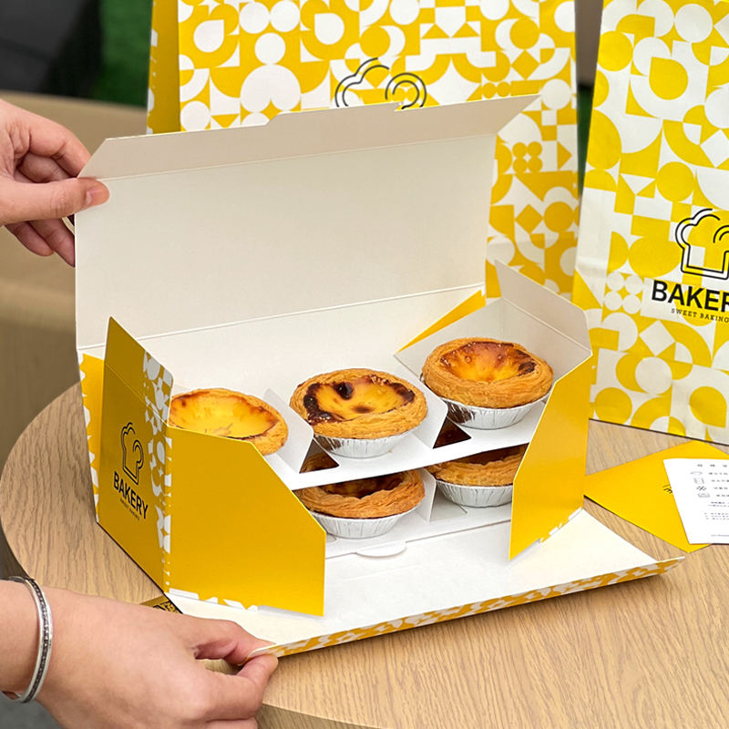 Custom Printing 6 Grid Egg Tar - Logo Food Snack review and price