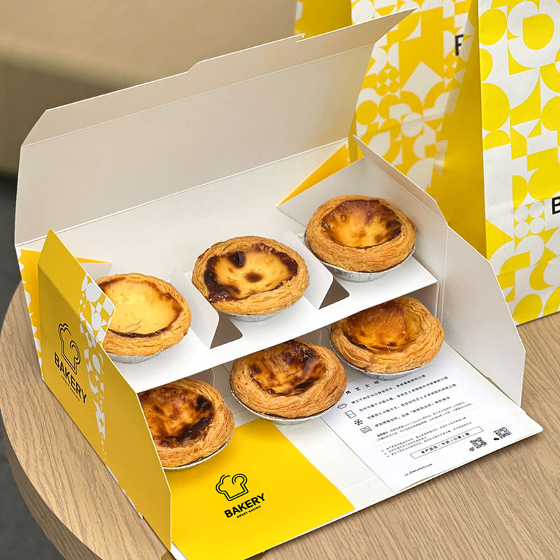 Custom Printing 6 Grid Egg Tar - Logo Food Snack review and price