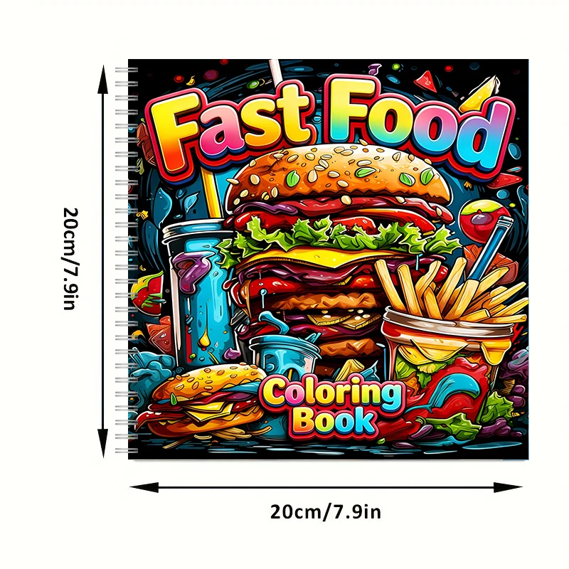 Fast Food Coloring Book for Ad - Food Snacks Coloring Book review and price