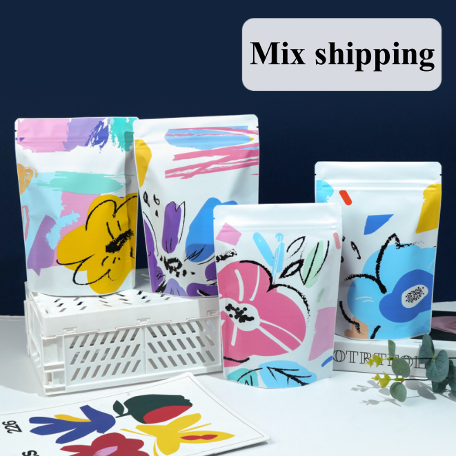 100PCS Aluminum Foil Stand-up  - Logo Food Snack review and price